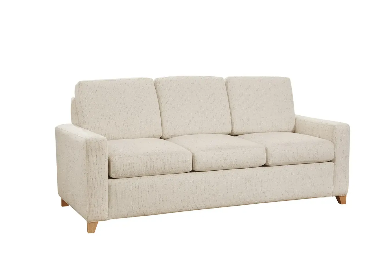 White sofa 3/4 angle